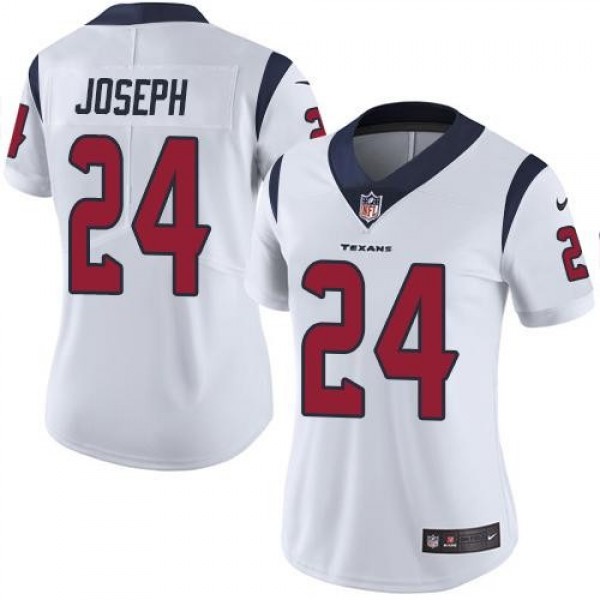 Women's Texans #24 Johnathan Joseph White Stitched NFL Vapor Untouchable Limited Jersey