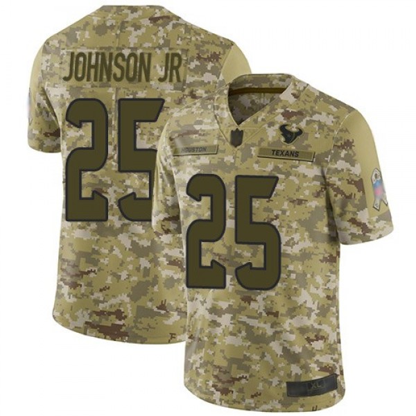 Nike Texans #25 Duke Johnson Jr Camo Men's Stitched NFL Limited 2018 Salute To Service Jersey