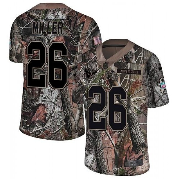 Nike Texans #26 Lamar Miller Camo Men's Stitched NFL Limited Rush Realtree Jersey