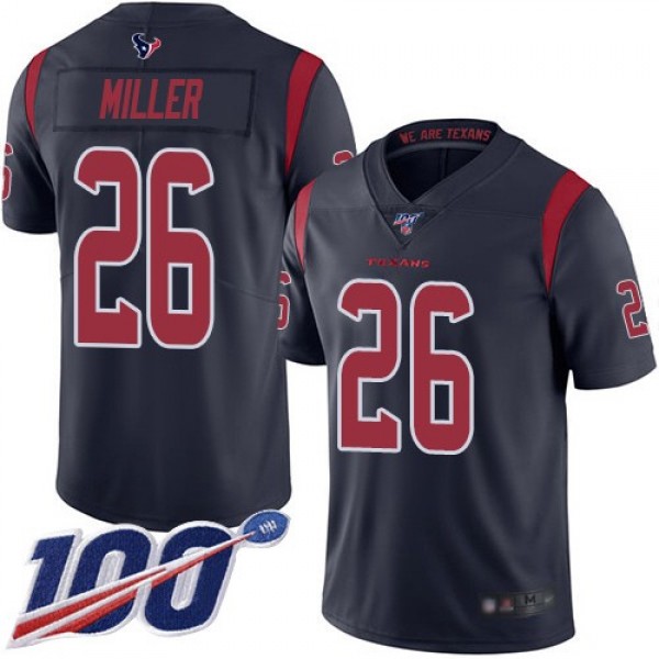 Nike Texans #26 Lamar Miller Navy Blue Men's Stitched NFL Limited Rush 100th Season Jersey