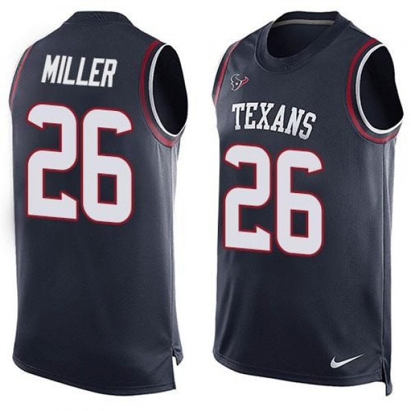 Nike Texans #26 Lamar Miller Navy Blue Team Color Men's Stitched NFL Limited Tank Top Jersey