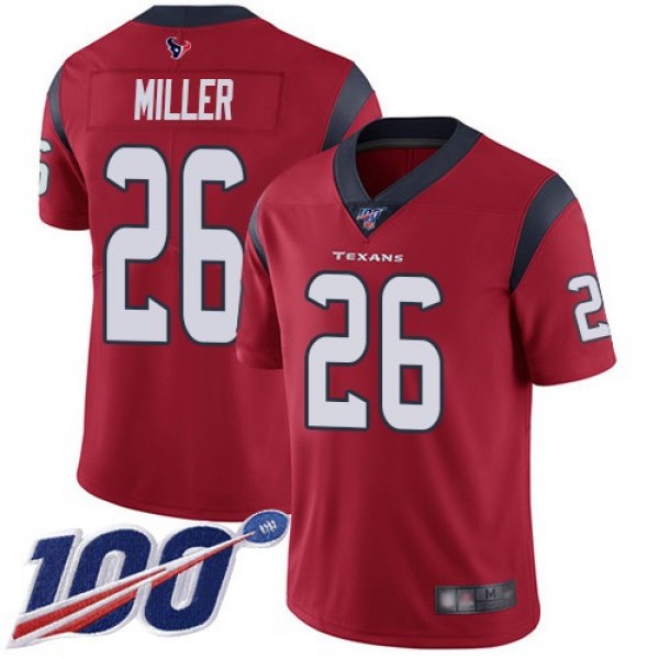 Nike Texans #26 Lamar Miller Red Alternate Men's Stitched NFL 100th Season Vapor Limited Jersey