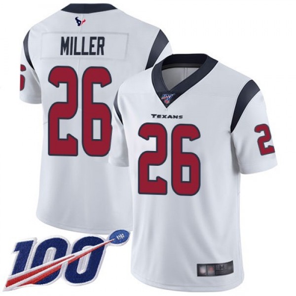 Nike Texans #26 Lamar Miller White Men's Stitched NFL 100th Season Vapor Limited Jersey