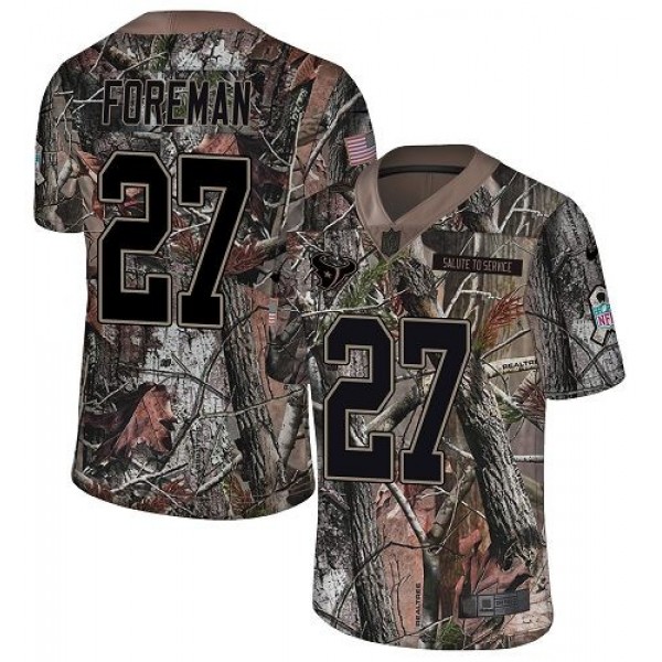 Nike Texans #27 D'Onta Foreman Camo Men's Stitched NFL Limited Rush Realtree Jersey