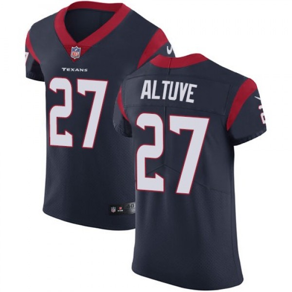 Nike Texans #27 Jose Altuve Navy Blue Team Color Men's Stitched NFL Vapor Untouchable Elite Jersey