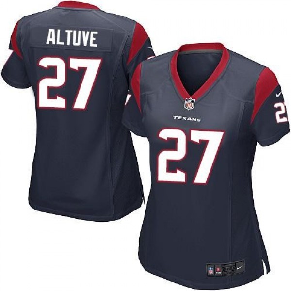 مداس Women's Texans #27 Jose Altuve Navy Blue Team Color Stitched NFL ... مداس