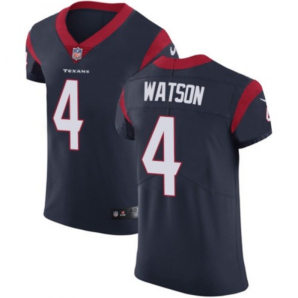 Nike Texans #4 Deshaun Watson Navy Blue Team Color Men's Stitched NFL Vapor Untouchable Elite Jersey