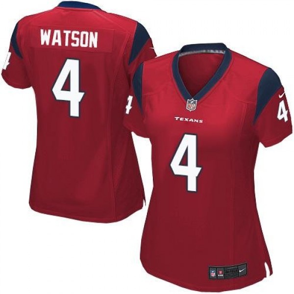 Women's Texans #4 Deshaun Watson Red Alternate Stitched NFL Elite Jersey