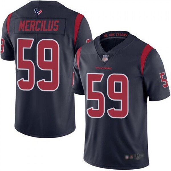 Nike Texans #59 Whitney Mercilus Navy Blue Men's Stitched NFL Limited Rush Jersey