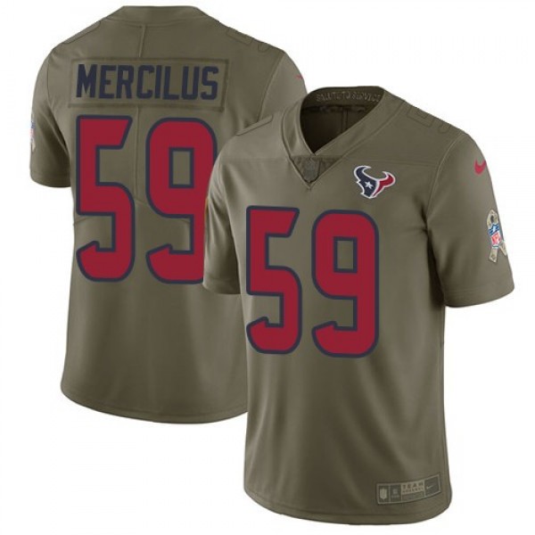 Nike Texans #59 Whitney Mercilus Olive Men's Stitched NFL Limited 2017 Salute to Service Jersey