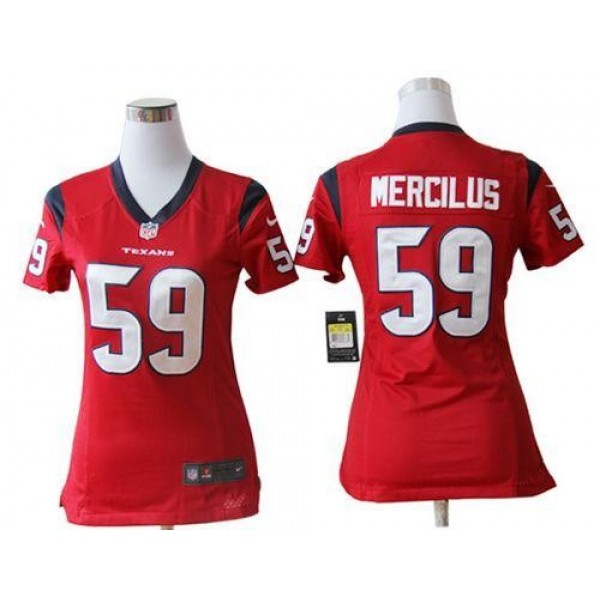 Women's Texans #59 Whitney Mercilus Red Alternate Stitched NFL Elite Jersey