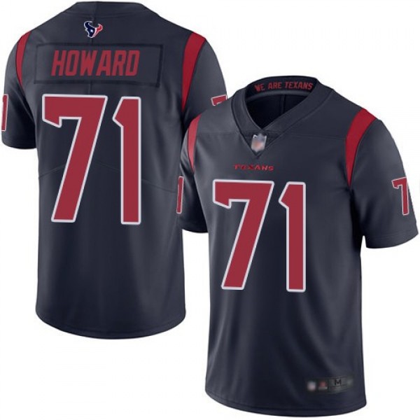 Nike Texans #71 Tytus Howard Navy Blue Men's Stitched NFL Limited Rush Jersey
