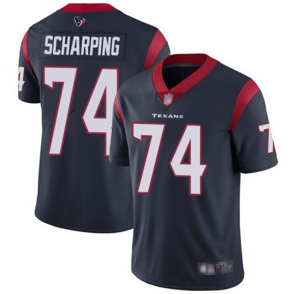 Nike Texans #74 Max Scharping Navy Blue Team Color Men's Stitched NFL Vapor Untouchable Limited Jersey
