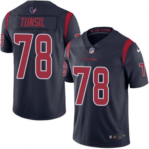 Nike Texans #78 Laremy Tunsil Navy Blue Men's Stitched NFL Limited Rush Jersey
