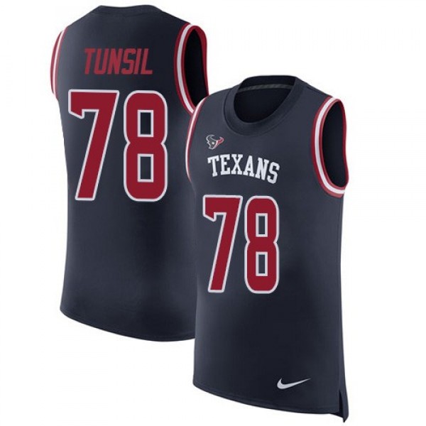 Nike Texans #78 Laremy Tunsil Navy Blue Team Color Men's Stitched NFL Limited Rush Tank Top Jersey