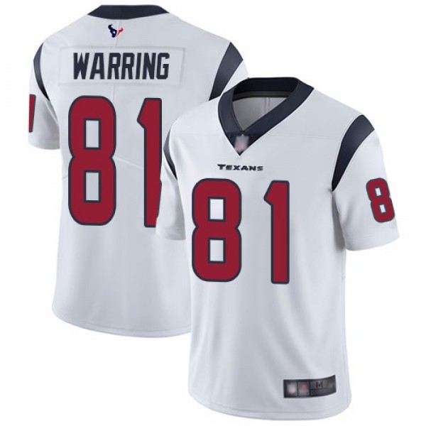 Nike Texans #81 Kahale Warring White Men's Stitched NFL Vapor Untouchable Limited Jersey