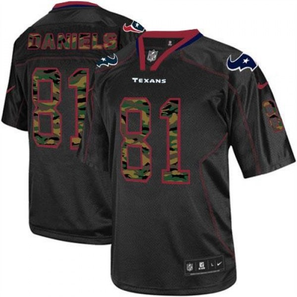 Nike Texans #81 Owen Daniels Black Men's Stitched NFL Elite Camo Fashion Jersey