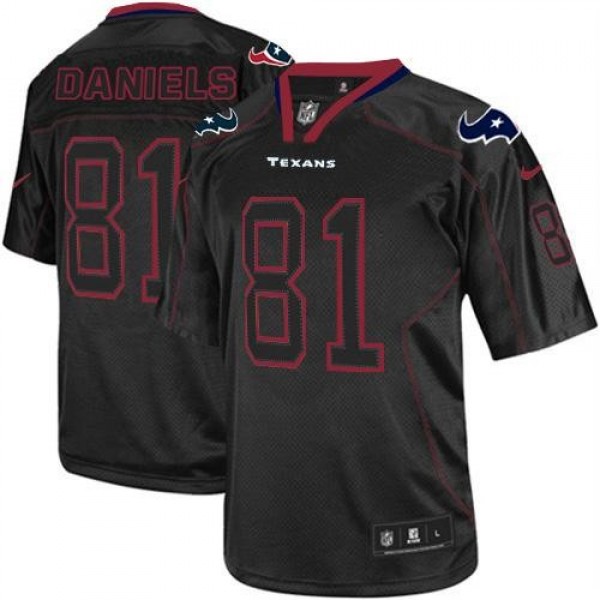Nike Texans #81 Owen Daniels Lights Out Black Men's Stitched NFL Elite Jersey