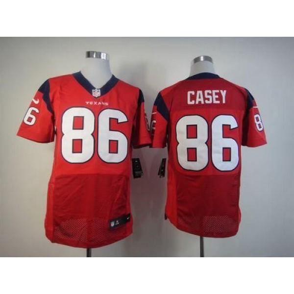 Nike Texans #86 James Casey Red Alternate Men's Stitched NFL Elite Jersey