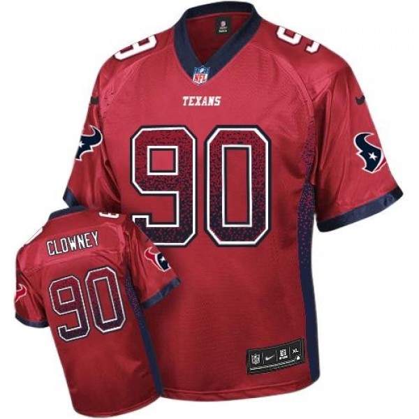 Nike Texans #90 Jadeveon Clowney Red Alternate Men's Stitched NFL Elite Drift Fashion Jersey