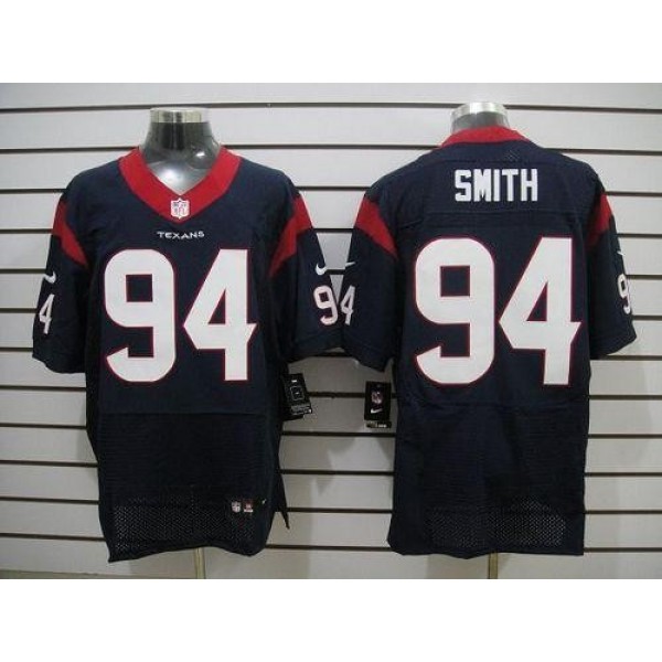 Nike Texans #94 Antonio Smith Navy Blue Team Color Men's Stitched NFL Elite Jersey