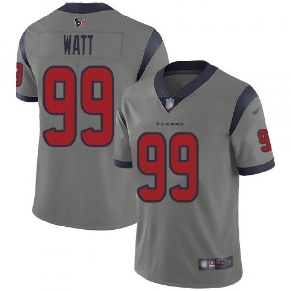 Nike Texans #99 J.J. Watt Gray Men's Stitched NFL Limited Inverted Legend Jersey