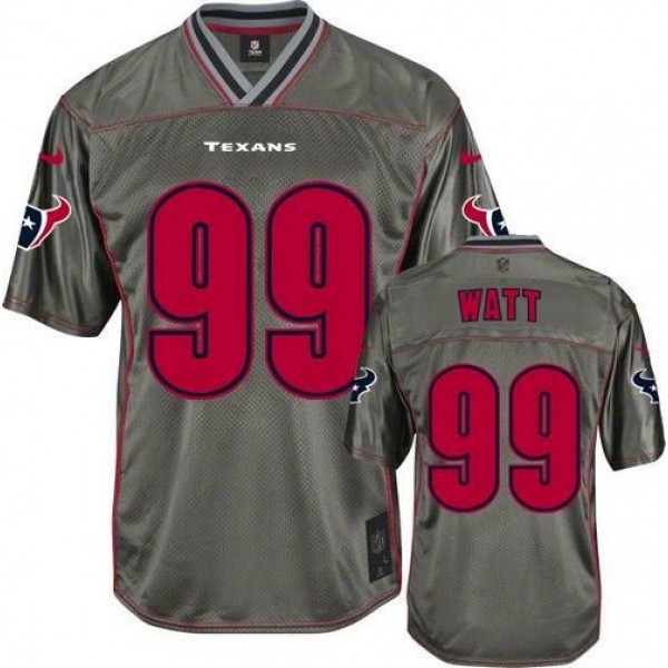 Nike Texans #99 J.J. Watt Grey Men's Stitched NFL Elite Vapor Jersey