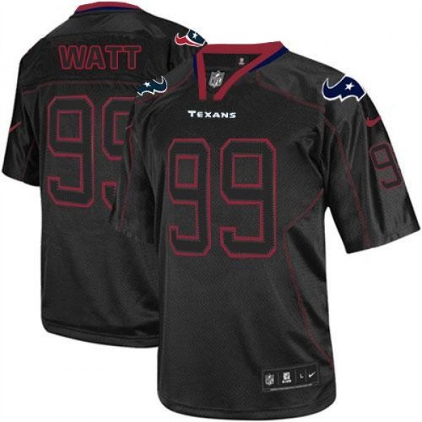 Nike Texans #99 J.J. Watt Lights Out Black Men's Stitched NFL Elite Jersey