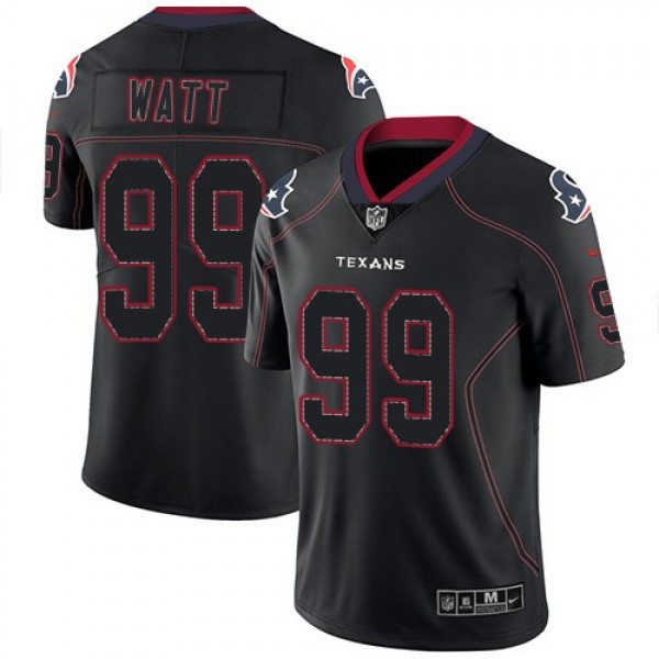 Nike Texans #99 J.J. Watt Lights Out Black Men's Stitched NFL Limited Rush Jersey
