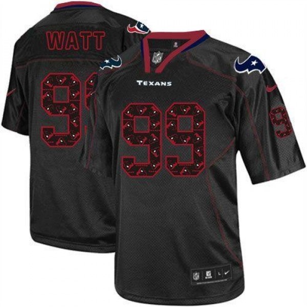 Nike Texans #99 J.J. Watt New Lights Out Black Men's Stitched NFL Elite Jersey