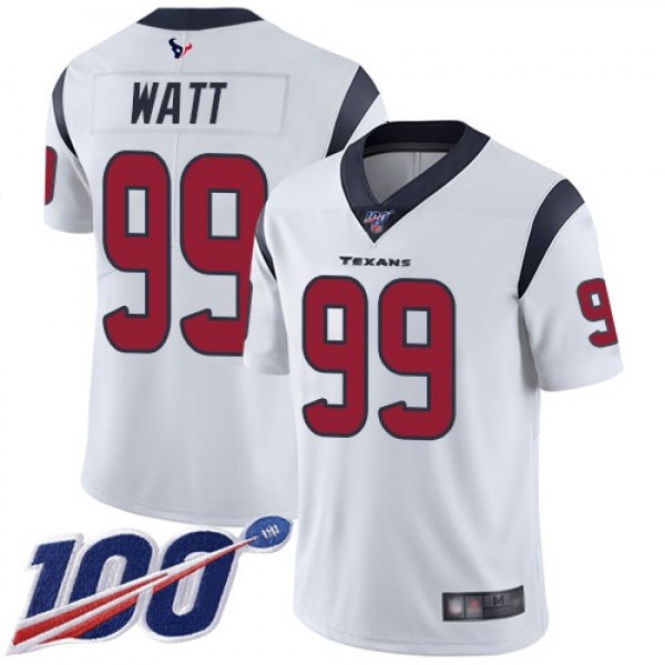 Nike Texans #99 J.J. Watt White Men's Stitched NFL 100th Season Vapor Limited Jersey