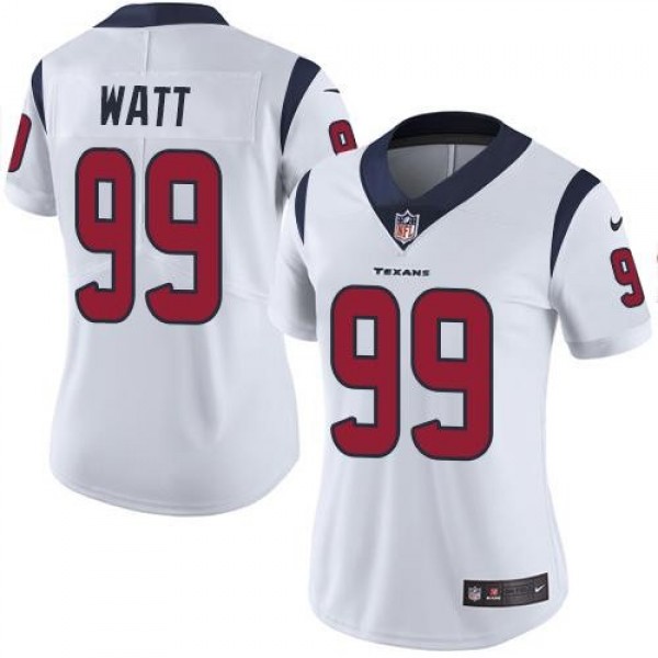 Women's Texans #99 JJ Watt White Stitched NFL Vapor Untouchable Limited Jersey