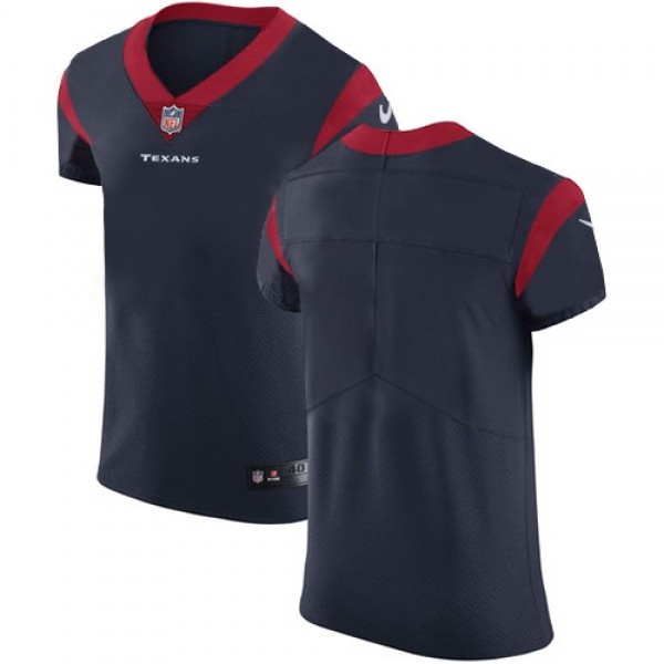 Nike Texans Blank Navy Blue Team Color Men's Stitched NFL Vapor Untouchable Elite Jersey