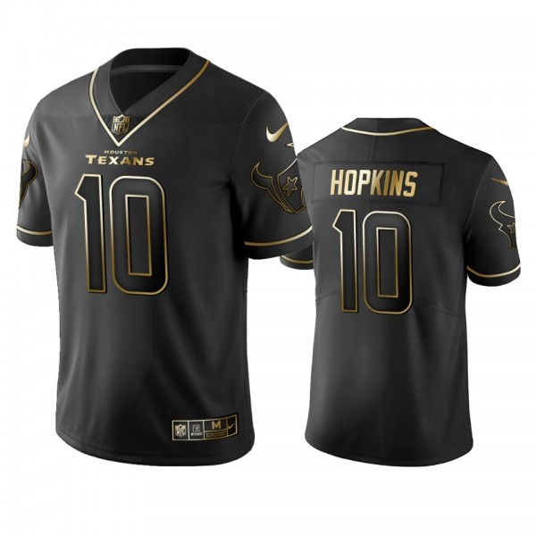Texans #10 Deandre Hopkins Men's Stitched NFL Vapor Untouchable Limited Black Golden Jersey