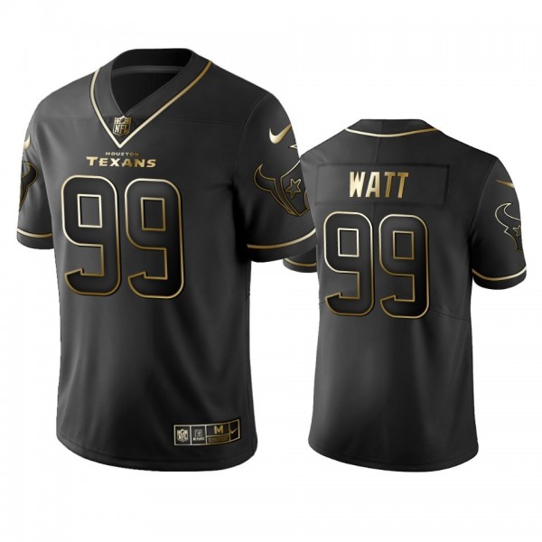 Texans #99 J.J. Watt Men's Stitched NFL Vapor Untouchable Limited Black Golden Jersey