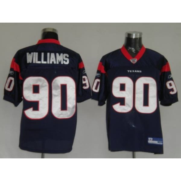 Texans Mario Williams #90 Blue Stitched NFL Jersey