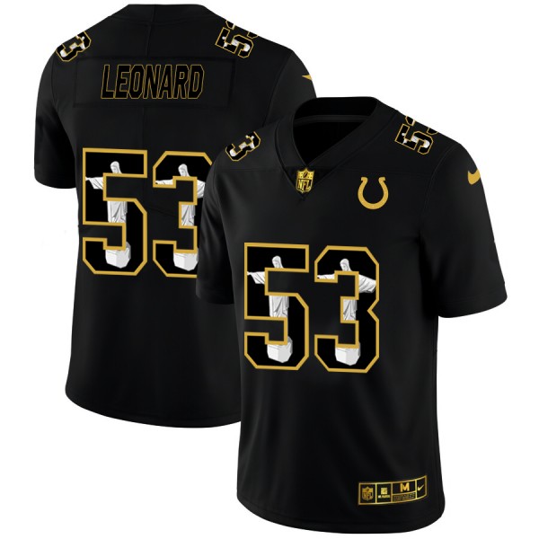Indianapolis Colts #53 Darius Leonard Men's Nike Carbon Black Vapor Cristo Redentor Limited NFL Jersey