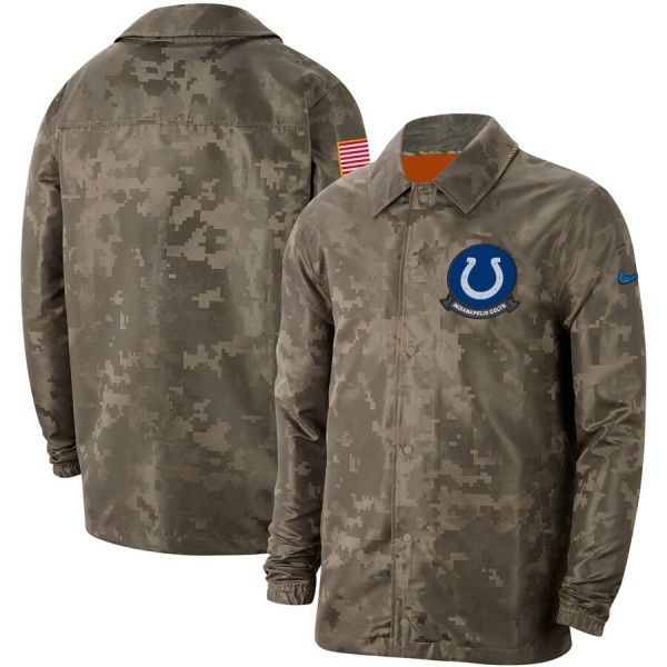 Men's Indianapolis Colts Nike Camo 2019 Salute to Service Sideline Full-Zip Lightweight Jacket