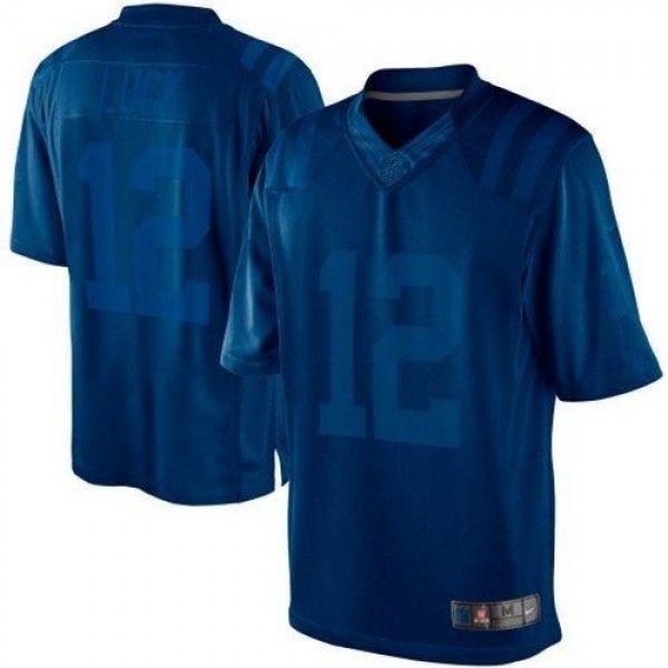 Nike Colts #12 Andrew Luck Royal Blue Men's Stitched NFL Drenched Limited Jersey