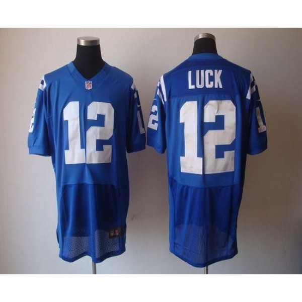 Nike Colts #12 Andrew Luck Royal Blue Team Color Men's Stitched NFL Elite Jersey