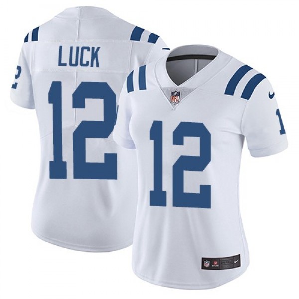 Women's Colts #12 Andrew Luck White Stitched NFL Vapor Untouchable Limited Jersey