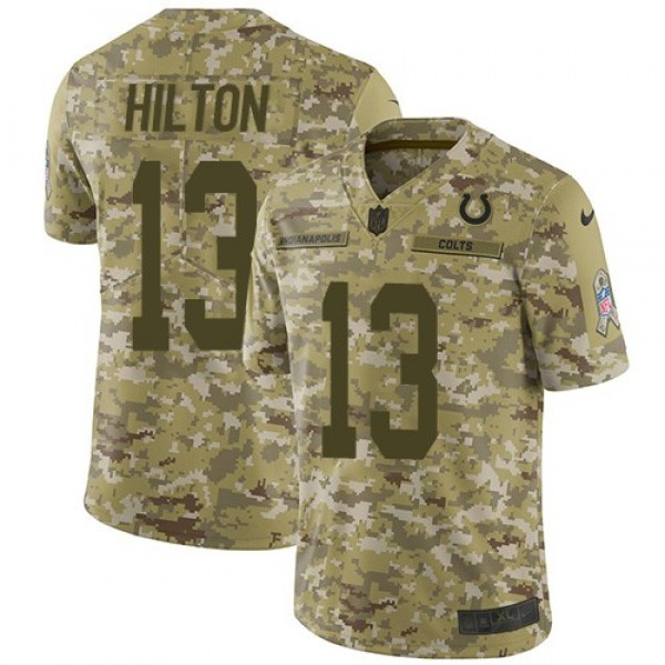 Nike Colts #13 T.Y. Hilton Camo Men's Stitched NFL Limited 2018 Salute To Service Jersey