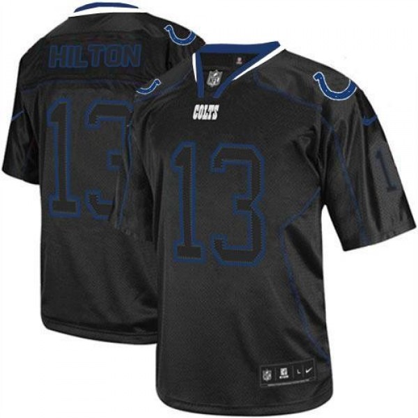 Nike Colts #13 T.Y. Hilton Lights Out Black Men's Stitched NFL Elite Jersey