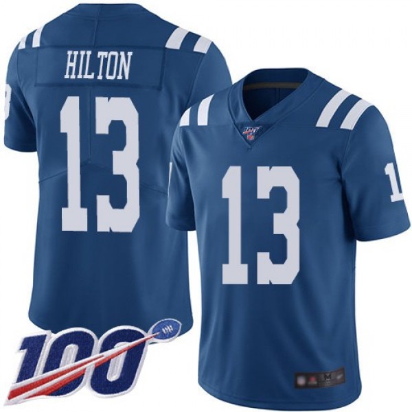 Nike Colts #13 T.Y. Hilton Royal Blue Team Color Men's Stitched NFL 100th Season Vapor Limited Jersey