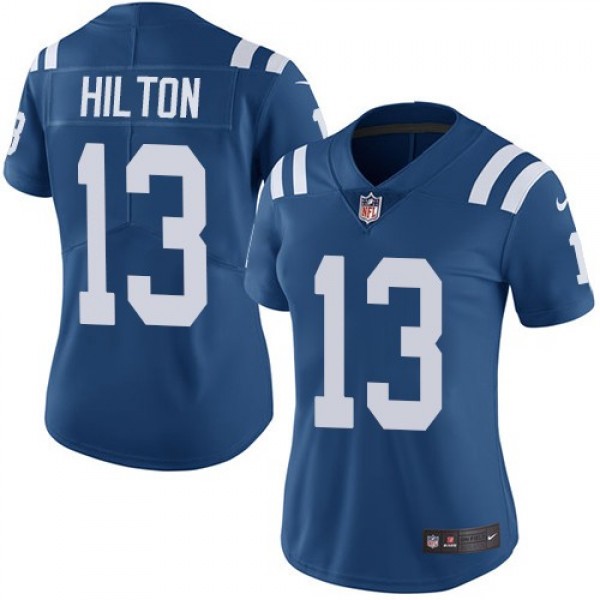 Women's Colts #13 T.Y. Hilton Royal Blue Team Color Stitched NFL Vapor Untouchable Limited Jersey
