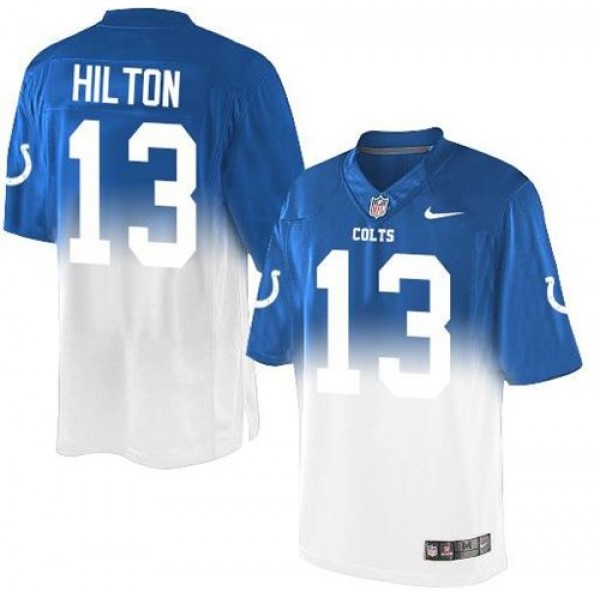 Nike Colts #13 T.Y. Hilton Royal Blue/White Men's Stitched NFL Elite Fadeaway Fashion Jersey