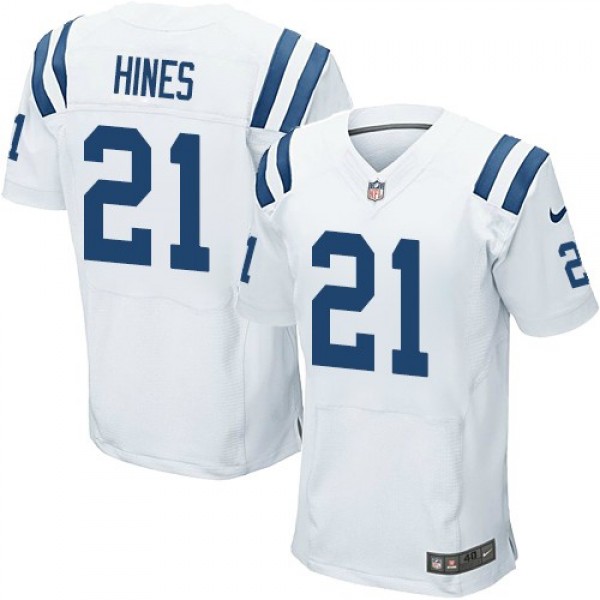 Nike Colts #21 Nyheim Hines White Men's Stitched NFL Elite Jersey