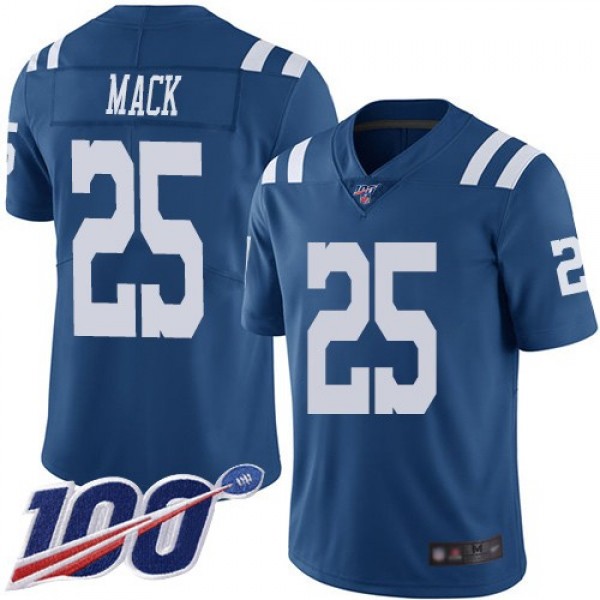 Nike Colts #25 Marlon Mack Royal Blue Men's Stitched NFL Limited Rush 100th Season Jersey