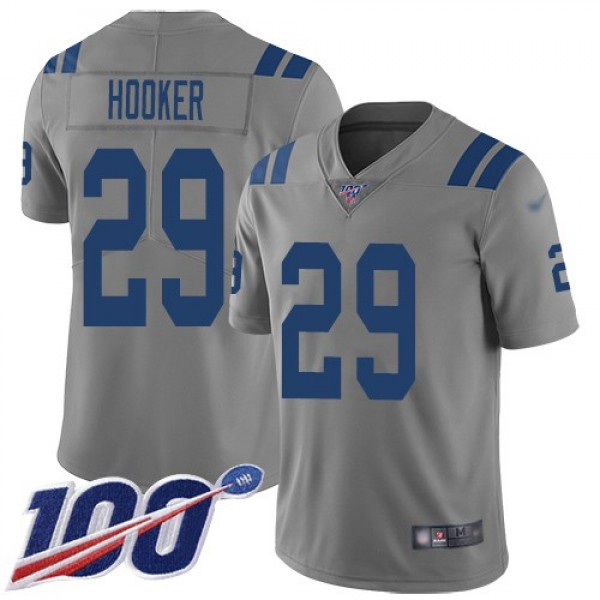 Nike Colts #29 Malik Hooker Gray Men's Stitched NFL Limited Inverted Legend 100th Season Jersey