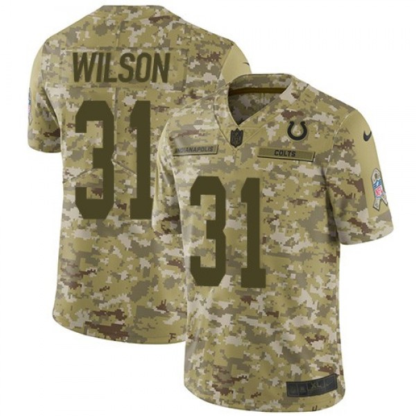 Nike Colts #31 Quincy Wilson Camo Men's Stitched NFL Limited 2018 Salute To Service Jersey